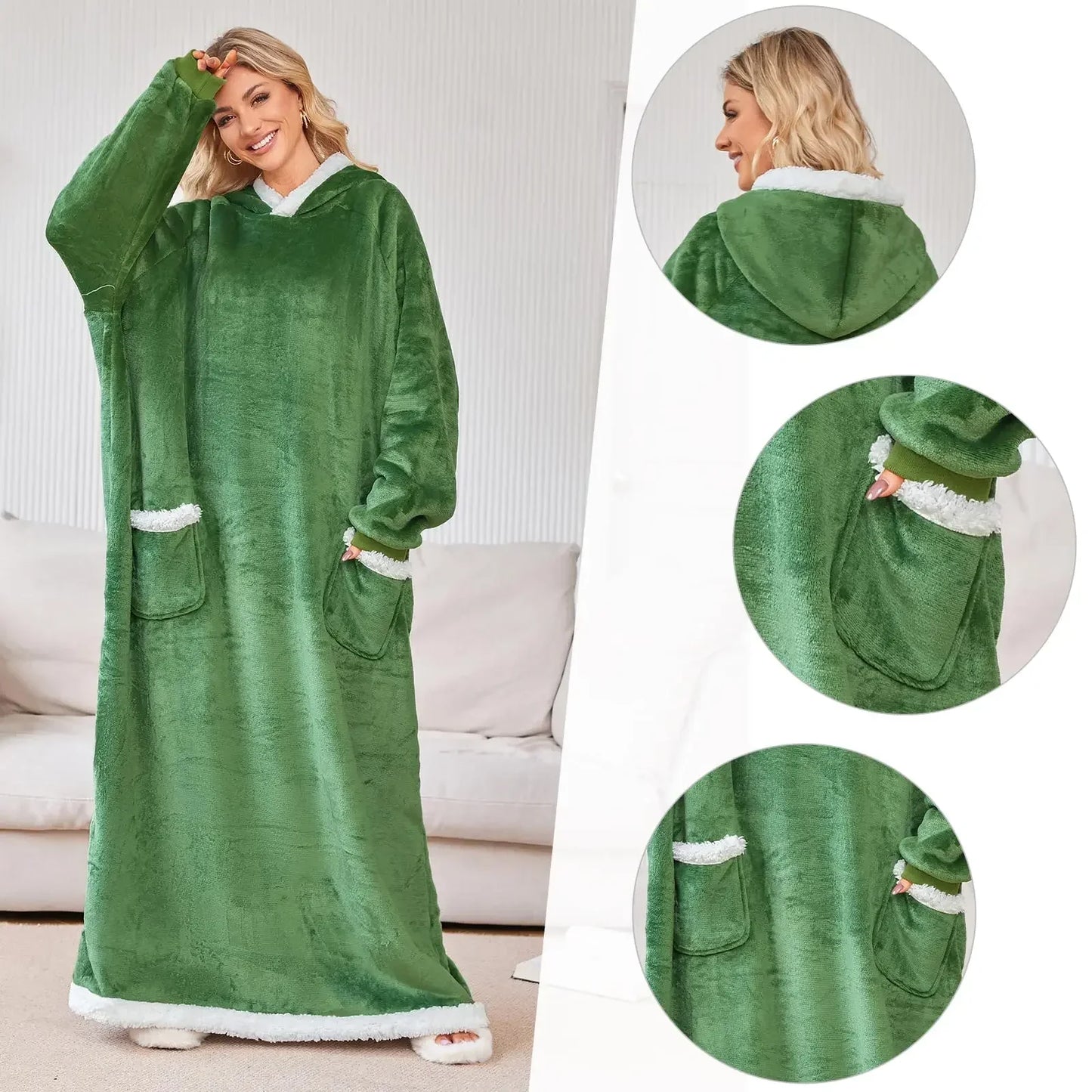 Cozy Winter Hoodie Blanket