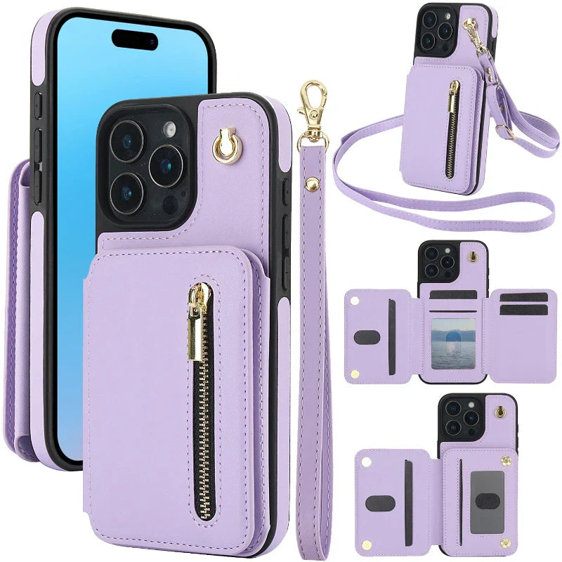 Stylish Zipper Wallet Phone Case